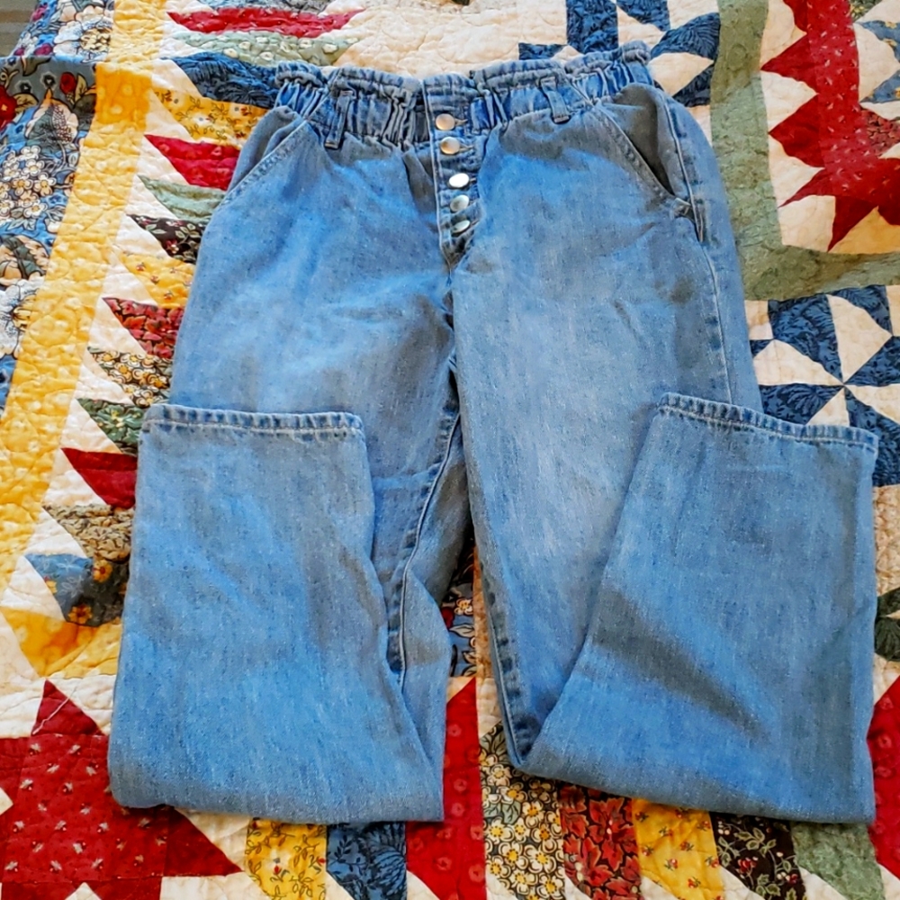 Cute paper bag waist jeans